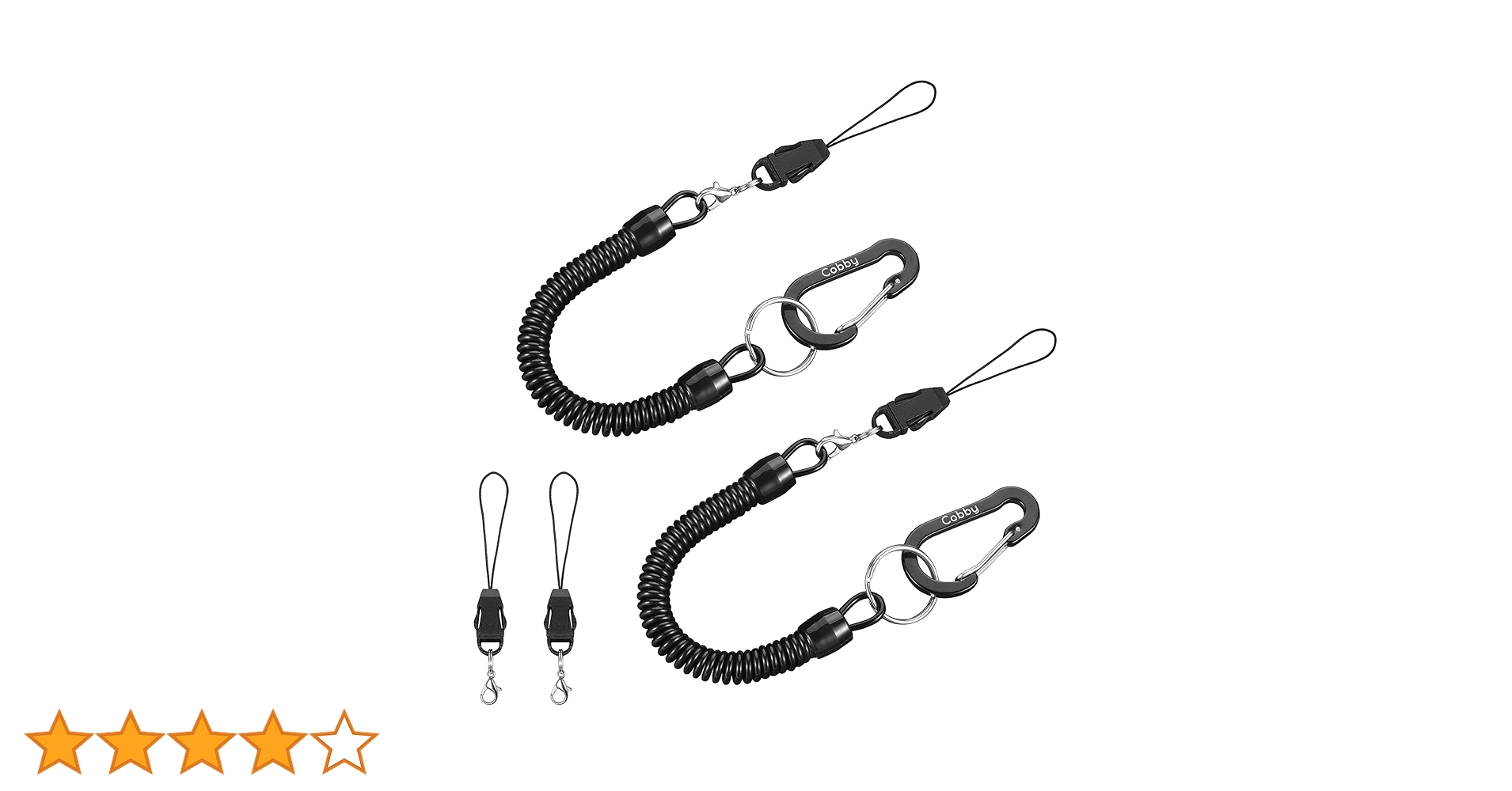 Amazon | [Cobby] 携帯ストラップ コイルストラップ カラビナ